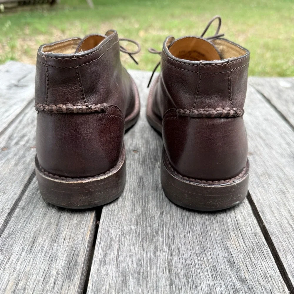 Frye Oliver Chukka Boots Mens 11.5 D Dark Brown Leather Lace Up 87820 4003 F 10